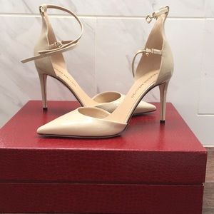 Tamara Mellon Rendezvous 105mm in nude patent